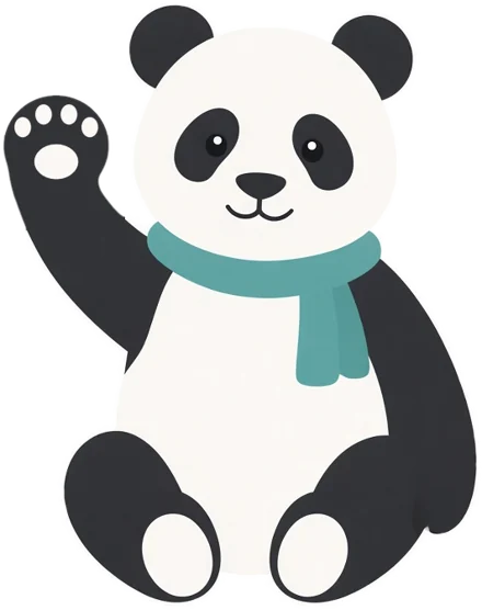 pdbear 熊猫在挥手打招呼